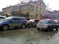 В центре Н.Новгорода столкнулись 7 автомобилей (фото)