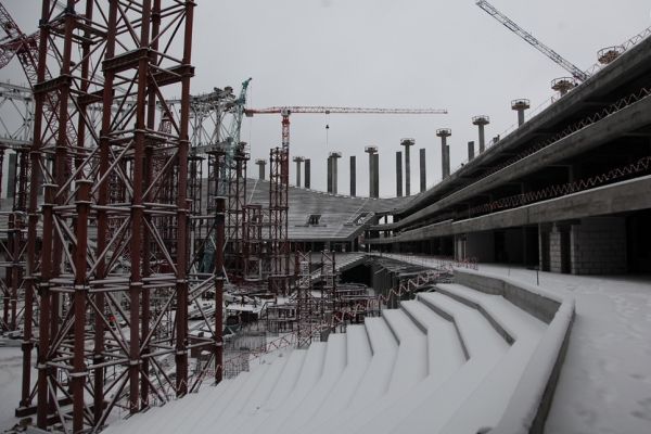 Работы по возведению крыши стадиона "Нижний Новгород" выполнены более чем на 25% Работы по возведению крыши стадиона "Нижний Новгород" выполнены более чем на 25%