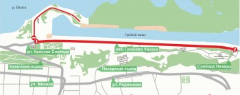 Движение по набережной Гребного канала в Нижнем Новгороде приостановят 21 июня