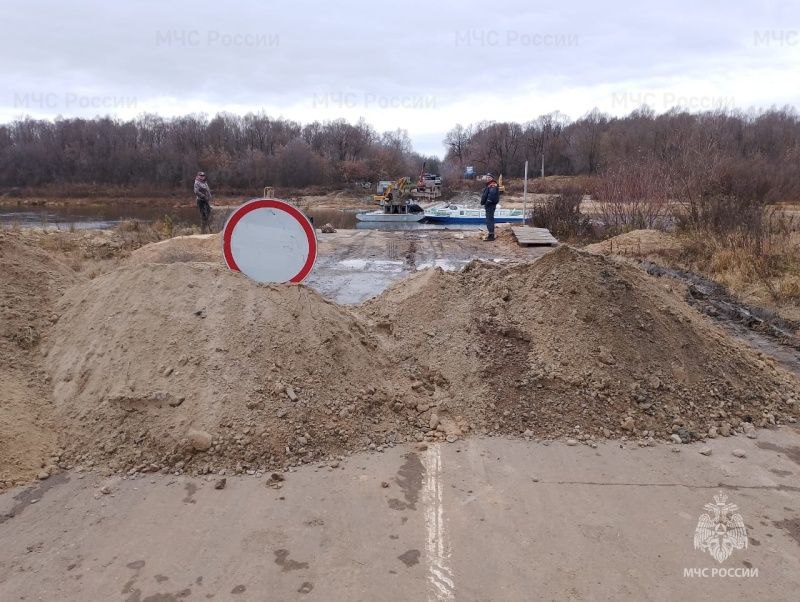 Закрыт наплавной мост через Суру между Нижегородской областью и Чувашией