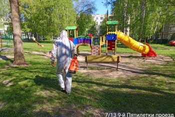 Детские игровые площадки в Чебоксарах обрабатывают от клещей