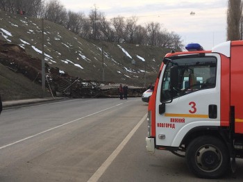 Микрооползни продолжаются на Похвалинском съезде в Нижнем Новгороде