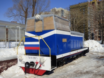 Тепловоз с уфимской детской железной дороги после ремонта в калужском депо вернулся на место своей постоянной дислокации