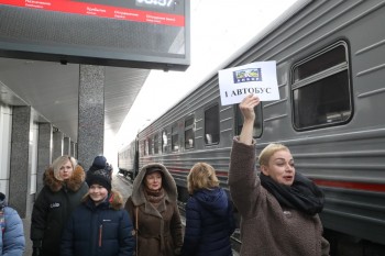 Железнодорожный круиз встретили в Нижнем Новгороде