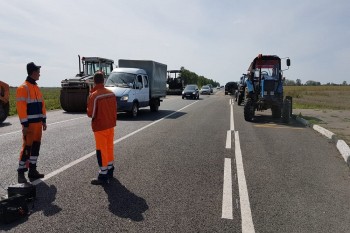 Участок дороги Шопша - Иваново - Нижний Новгород ремонтируют в Чкаловском районе