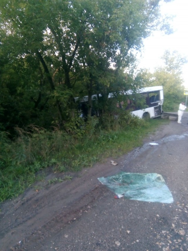 Грузовик и автобус с 12 пассажирами столкнулись под Дзержинском Нижегородской области (ВИДЕО)