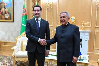 Президенты Татарстана и Туркменистана Рустам Минниханов и Сердар Бердымухамедов провели рабочую встречу