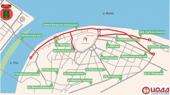 Движение транспорта в центре Нижнего Новгорода ограничат 4 июня