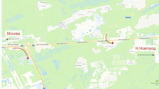 Дорогу в Нижний Новгород со стороны М7 от поселка Лесная Поляна до Орловских двориков перекроют 2 октября