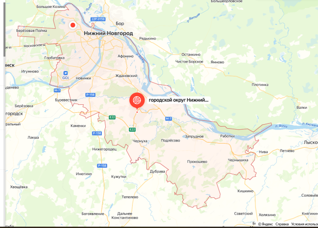 Он-лайн карты отображают Кстовский район как часть Нижнего Новгорода Он-лайн карты отображают Кстовский район как часть Нижнего Новгорода