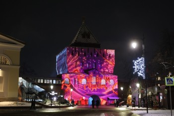 Видеопроекции покажут на Дмитриевской башне в новогодние праздники