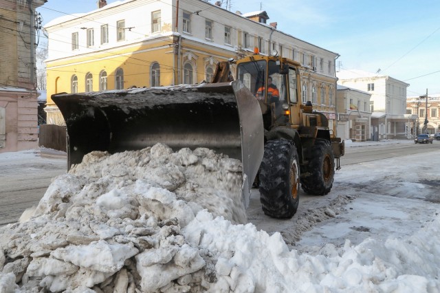 Свыше 60 тысяч кубометров снега вывезли в январе из Канавина
