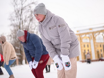 Зимнюю зарядку провели социальные участковые с нижегородцами