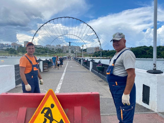 Пешеходный мост-дамба на Чебоксарском заливе закрыт на ремонт до 31 июля