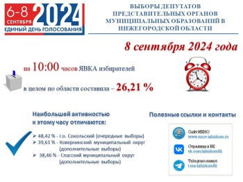 Более 26% избирателей проголосовали на ЕГД в Нижегородской области