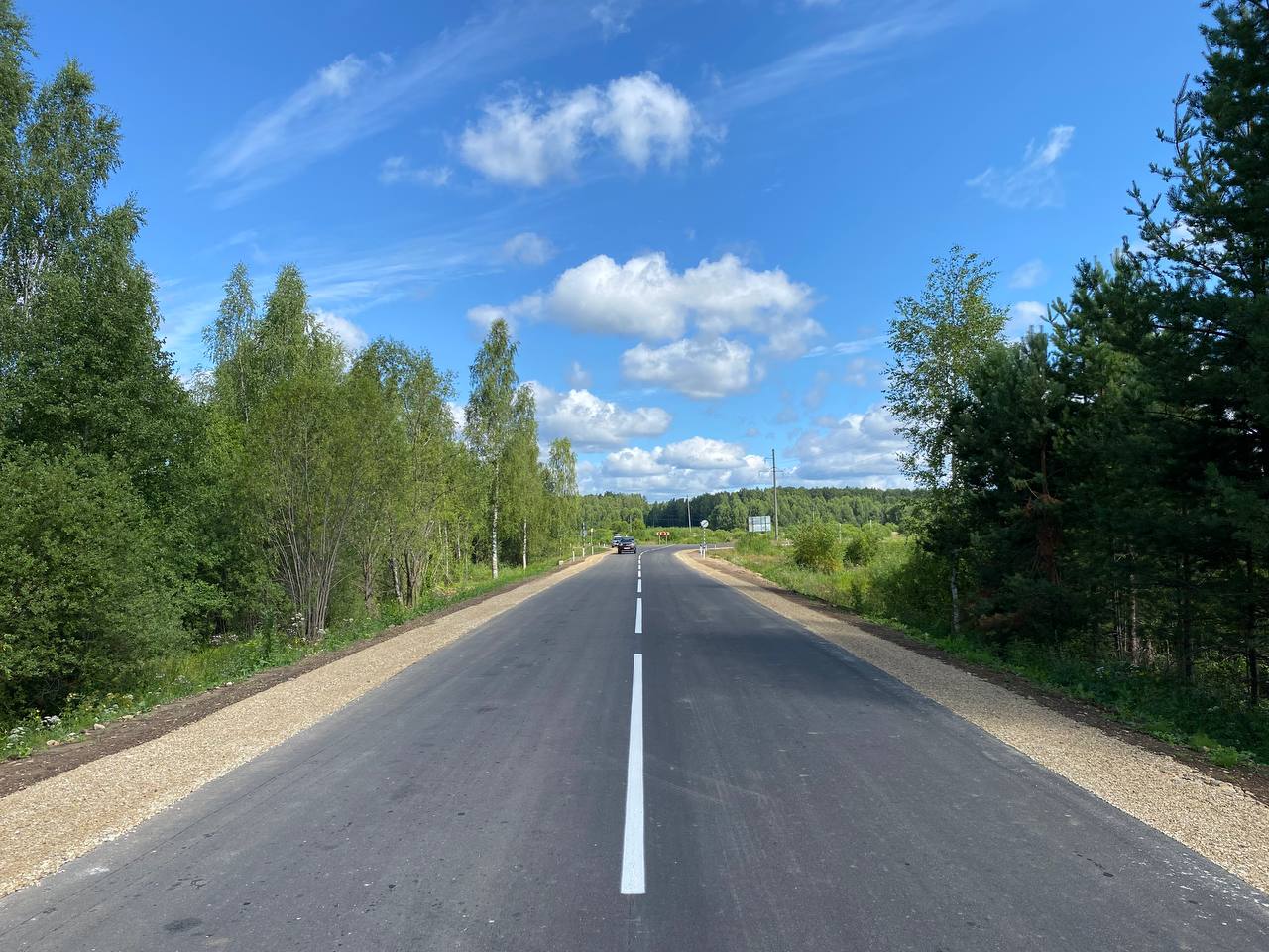 В Тонкинском округе Нижегородской области по нацпроекту отремонтировали участок дороги в село Большое Содомово