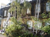 Более 50 пожарных тушили 2-этажный деревянный дом в Сормовском районе Нижнего Новгорода
