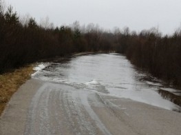 Дорогу затопило в Уренском районе Нижегородской области