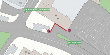 Парковку ограничат на участке улицы Крупской в Нижнем Новгороде с 28 февраля.