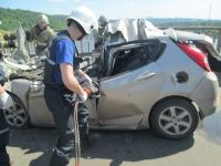 Смертельное ДТП с участием легкового автомобиля и строительной техники произошло на закрытом Молитовском мосту в Нижнем Новгороде