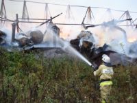 Склад с сеном на площади более 680 кв.м. сгорел в Нижегородской области